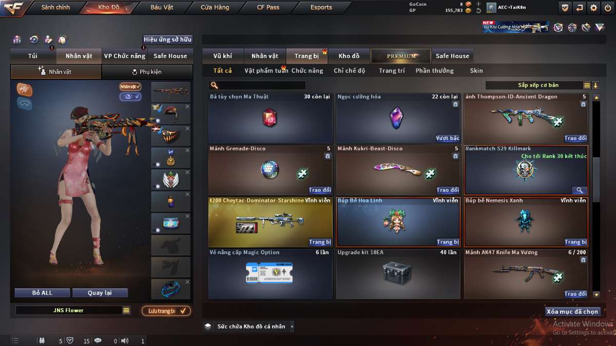 shop acc cf uy tin gia re